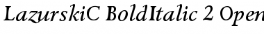 Download LazurskiC Bold Italic Font Title Preview