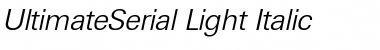 Download UltimateSerial-Light Italic Font