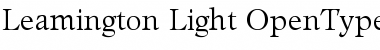 Download Leamington-Light Regular Font Title Preview