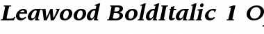 Download ITC Leawood Bold Italic Font Title Preview