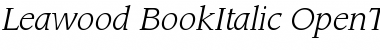 Download ITC Leawood Book Italic Font Title Preview