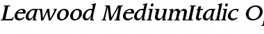 Download ITC Leawood Medium Italic Font Title Preview