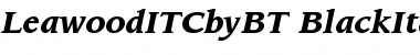 Download ITC Leawood Black Italic Font Title Preview