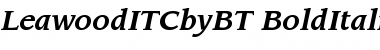 Download ITC Leawood Bold Italic Font Title Preview