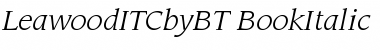 Download ITC Leawood Book Italic Font Title Preview