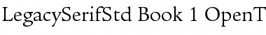 Download ITC Legacy Serif Std Book Font Title Preview
