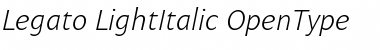 Download Legato Light Italic Font Title Preview