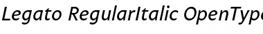 Download Legato Regular Italic Font Title Preview