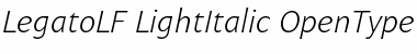 Download Legato LF Light Italic Font Title Preview