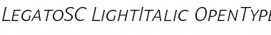 Download Legato SC Light Italic Font Title Preview