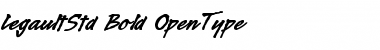 Download Legault Std Bold Font Title Preview