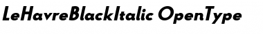 Download Le Havre Black Italic Black Italic Font Title Preview
