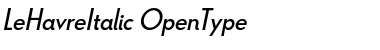 Download Le Havre Italic Italic Font Title Preview