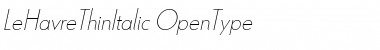 Download Le Havre Thin Italic Thin Italic Font Title Preview