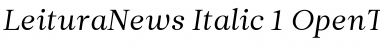 Download Leitura News Italic 1 Font Title Preview