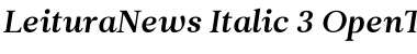 Download Leitura News Italic 3 Font Title Preview