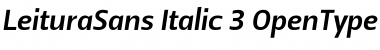 Download Leitura Sans Italic 3 Font Title Preview