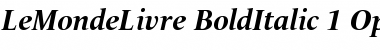 Download LeMondeLivre Bold Italic Font Title Preview
