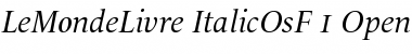 Download LeMondeLivre Italic Oldstyle Figures Font Title Preview