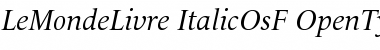 Download LeMonde Livre OsF Italic Font Title Preview