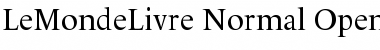 Download LeMonde Livre Normal Font Title Preview