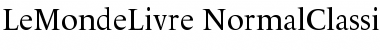 Download LeMonde Livre Classic Normal Font Title Preview