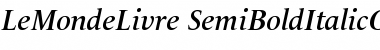 Download LeMonde Livre OsF SemiBoldItalic Font Title Preview