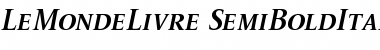 Download LeMonde Livre SC SemiBoldItalic Font Title Preview