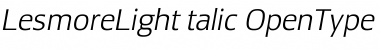 Download LesmoreLightItalic Regular Font Title Preview