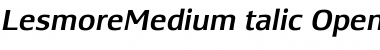 Download LesmoreMediumItalic Regular Font Title Preview