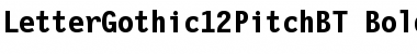 Download Letter Gothic 12 Pitch Bold Font Title Preview