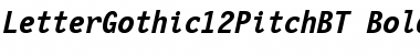 Download Letter Gothic 12 Pitch Bold Italic Font Title Preview