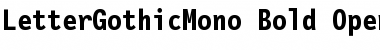 Download LetterGothicMono Bold Font Title Preview