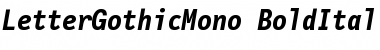 Download LetterGothicMono BoldItalic Font Title Preview