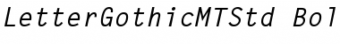Download Letter Gothic MT Std Bold Obl Font Title Preview