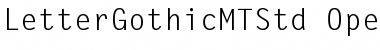 Download Letter Gothic MT Std Regular Font Title Preview