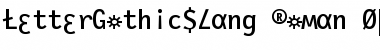 Download LetterGothicSlang Roman Font Title Preview