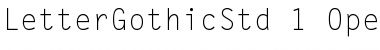 Download Letter Gothic Std Medium Font Title Preview