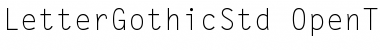 Download Letter Gothic Std Medium Font Title Preview
