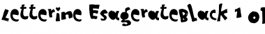 Download Letterine EsagerateBlack Font Title Preview
