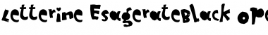 Download Letterine EsagerateBlack Font Title Preview