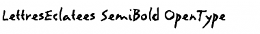 Download LettresEclatees SemiBold Font Title Preview