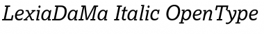 Download Lexia DaMa Italic Font Title Preview