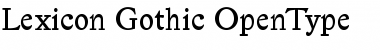 Download Lexicon Gothic Regular Font Title Preview