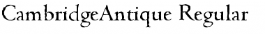 Download CambridgeAntique Regular Font