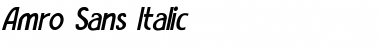 Download Amro Sans Italic Font Title Preview