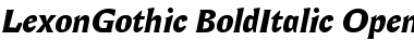 Download Lexon Gothic Bold Italic Font Title Preview