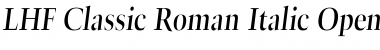 Download LHF Classic Roman Italic Font Title Preview