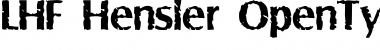 Download LHF Hensler Regular Font Title Preview