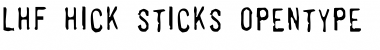 Download LHF Hick Sticks Regular Font Title Preview